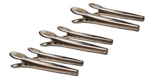 6 alligator clips stainless steel bag clips for air tight seal grip on coffee bags, kitchen food storage