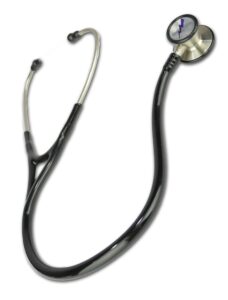 lightning x premium cardiology professional dual head stainless steel stethoscope - black