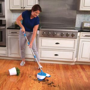 Hurricane Spin Broom by BulbHead - As Seen on TV- Original Lightweight. Cordless Spinning Broom for Sweeping Hard Surfaces like Wood, Tile, and Laminate