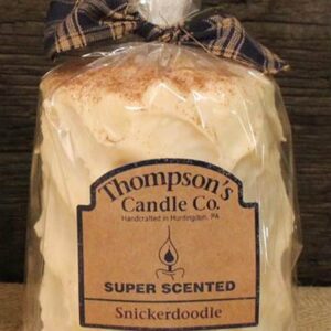 Thompson's Candle Co Super Scented MED (18 oz) Pillar 80 Hrs "Snickerdoodle"