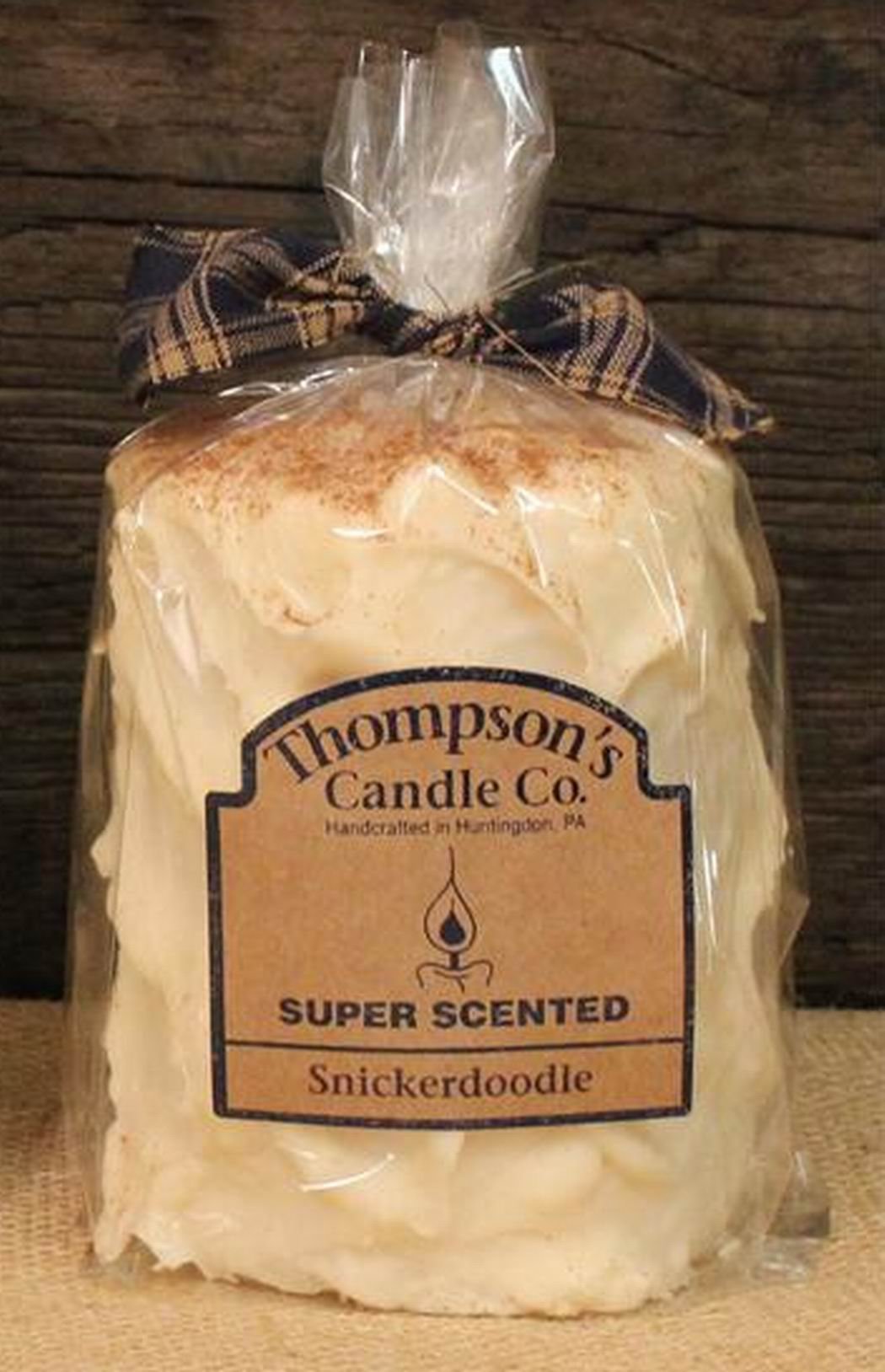 Thompson's Candle Co Super Scented MED (18 oz) Pillar 80 Hrs "Snickerdoodle"