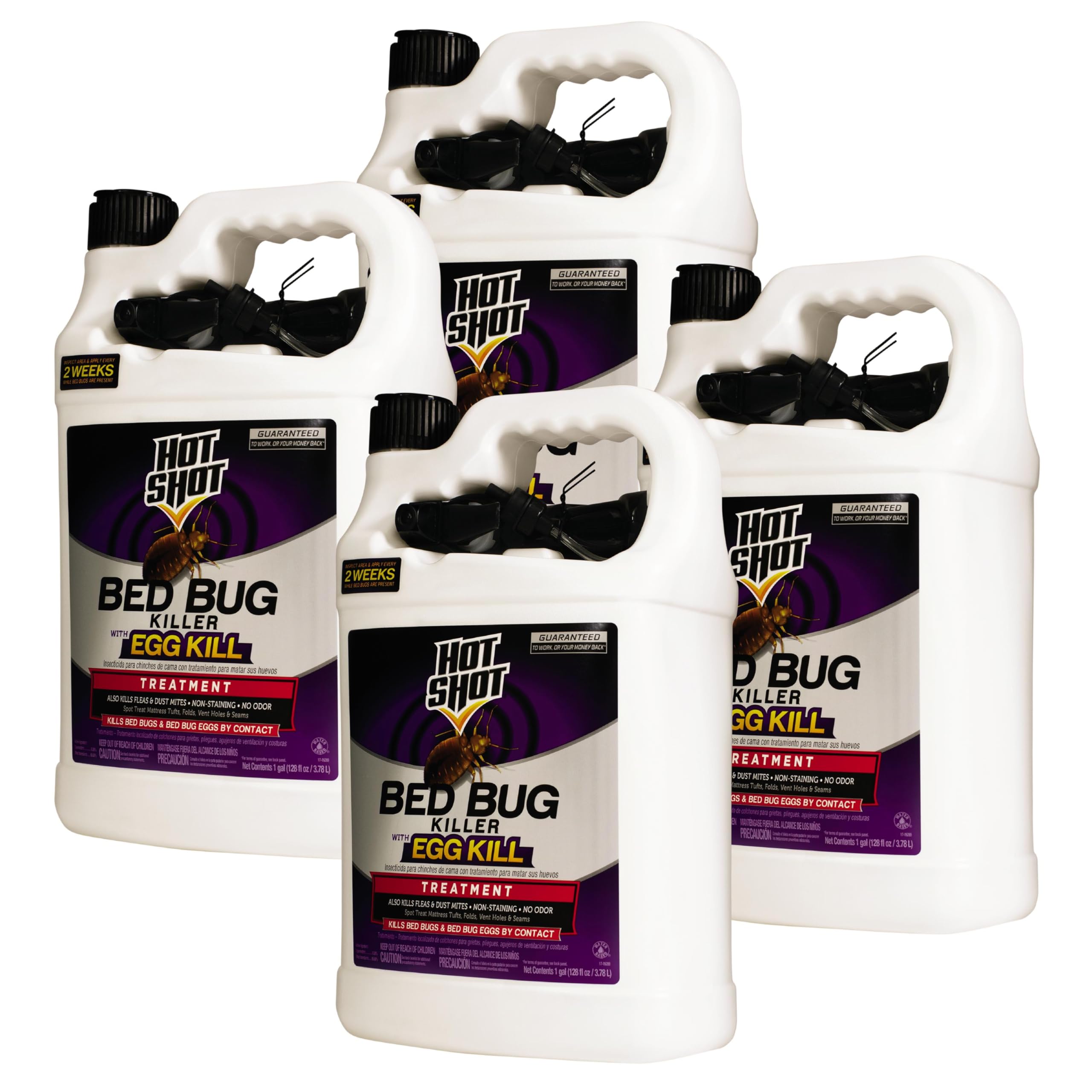 Hot Shot Bed Bug Killer With Egg Kill Ready-to-Use, 1 gallon, 4 Pack