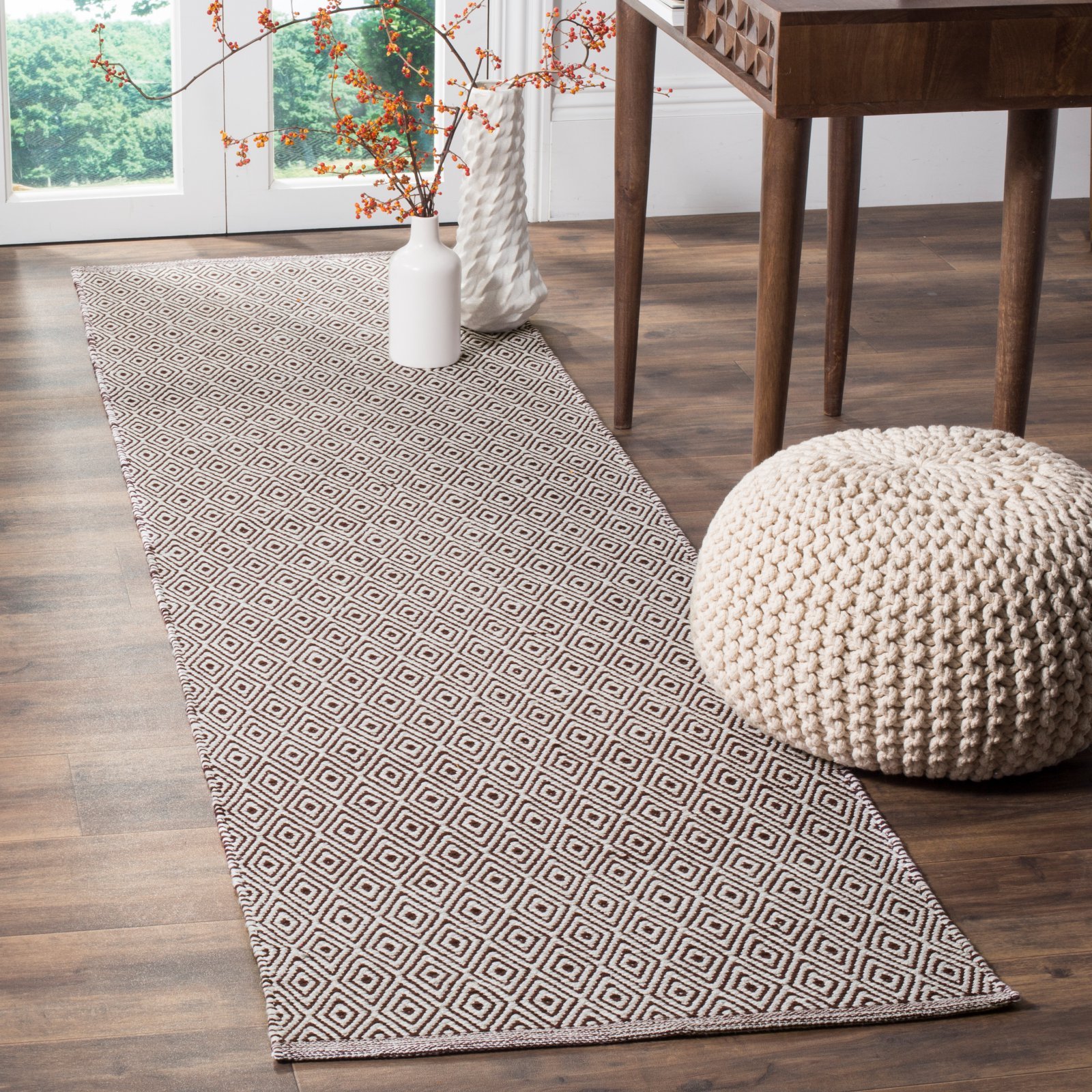 SAFAVIEH Montauk Collection Accent Rug - 3' x 5', Ivory & Light Blue, Handmade Flat Weave Cotton, Ideal for High Traffic Areas in Entryway, Living Room, Bedroom (MTK515D)