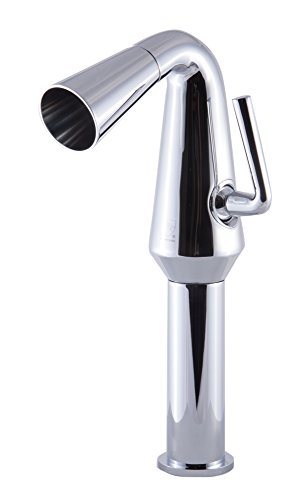 ALFI brand AB1792-PC Polished Chrome Single Hole Tall Cone Waterfall Bathroom Faucet, 1.38"L x 5"W x 11.25"H, Silver