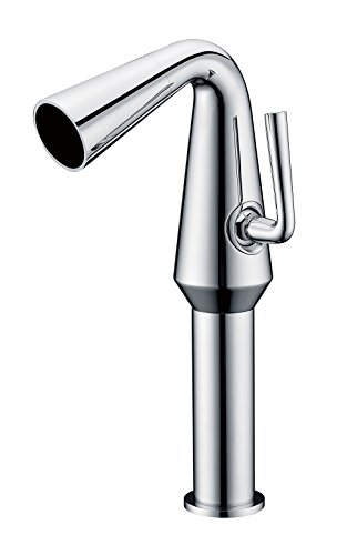 ALFI brand AB1792-PC Polished Chrome Single Hole Tall Cone Waterfall Bathroom Faucet, 1.38"L x 5"W x 11.25"H, Silver