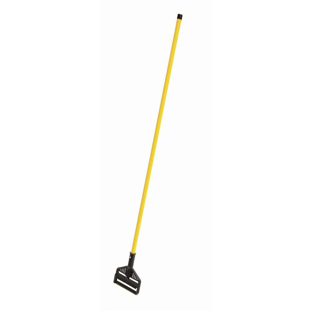 HUBERT Mop Handle for 1" W Mop Head Gate Style Yellow Fiberglass - 60" L