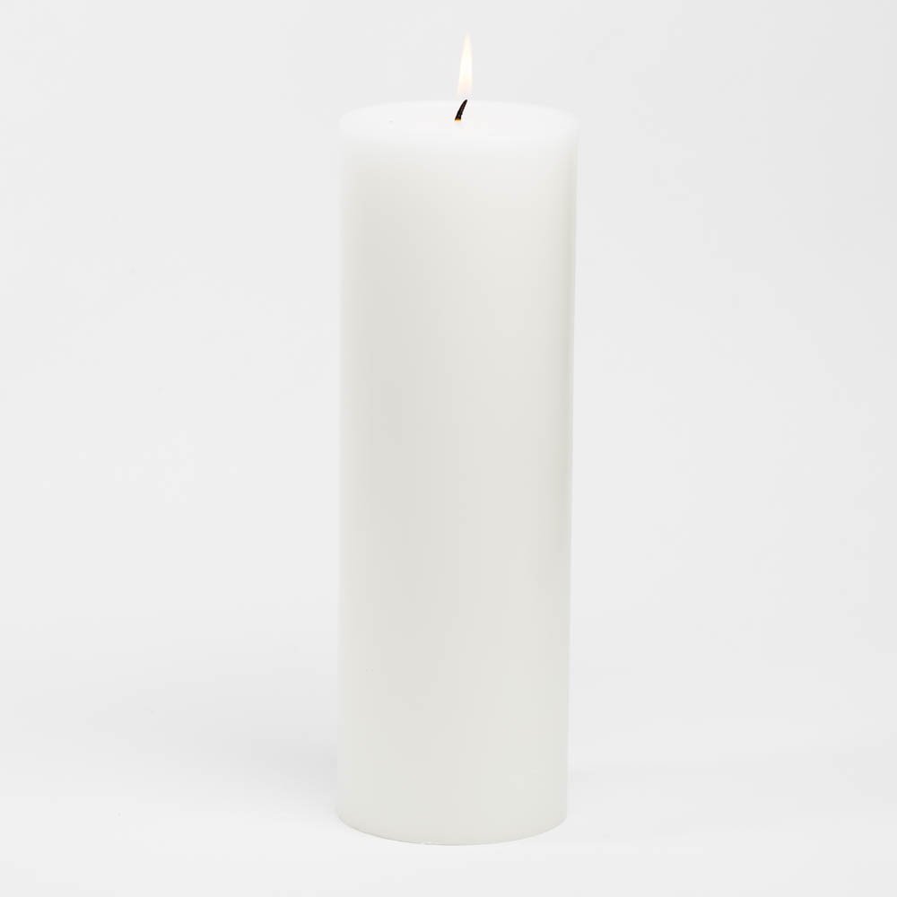 Richland 4" x 12" White Pillar Candles Set of 6