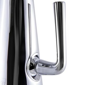 ALFI brand AB1792-PC Polished Chrome Single Hole Tall Cone Waterfall Bathroom Faucet, 1.38"L x 5"W x 11.25"H, Silver