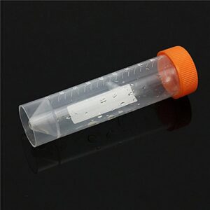 CynKen 10pcs 50ml Plastic Centrifuge Test Tube Empty Bottles Self Standing Screw Caps