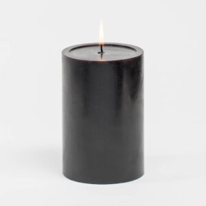 richland 4"x6" black pillar candle