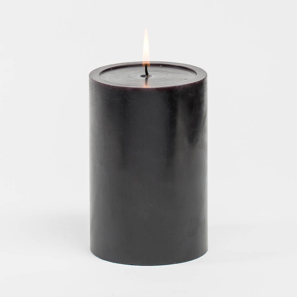 Richland 4"x6" Black Pillar Candle