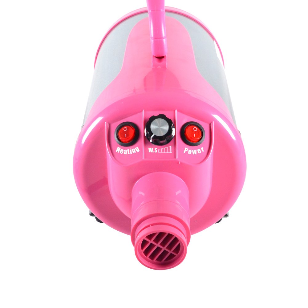 SHELANDY Groomer Partner Pet Hair Force Dryer Dog Grooming Blower with Heater (Pink)