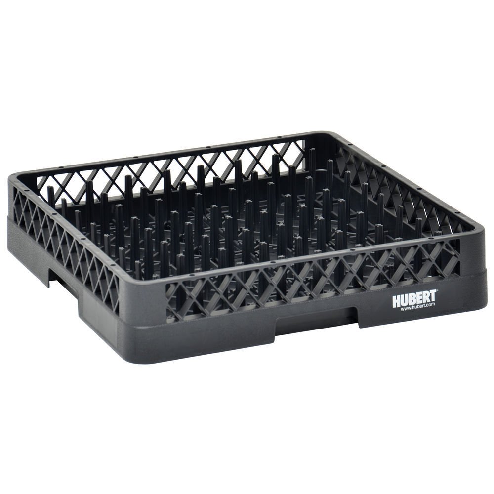 Vollrath Traex Black Plastic Plate Peg Dishwashing Rack - 19 3/4"L x 19 3/4"W x 4"H