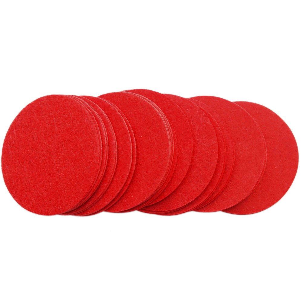 Playfully Ever After 4 Inch Red 16pc Stiff Felt Circles