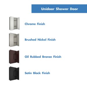 DreamLine Unidoor 24 in. W x 72 in. H Frameless Hinged Shower Door in Satin Black, SHDR-20247210F-09