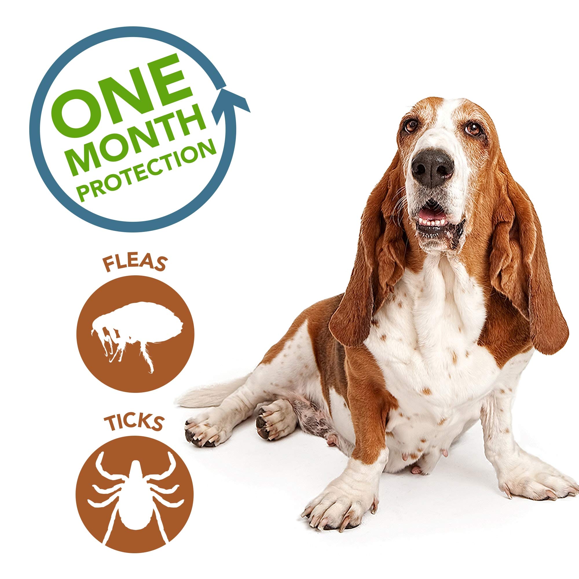 Vet's Best Topical Flea & Tick Treatment for Dogs 16-40lbs, 4 Month Supply