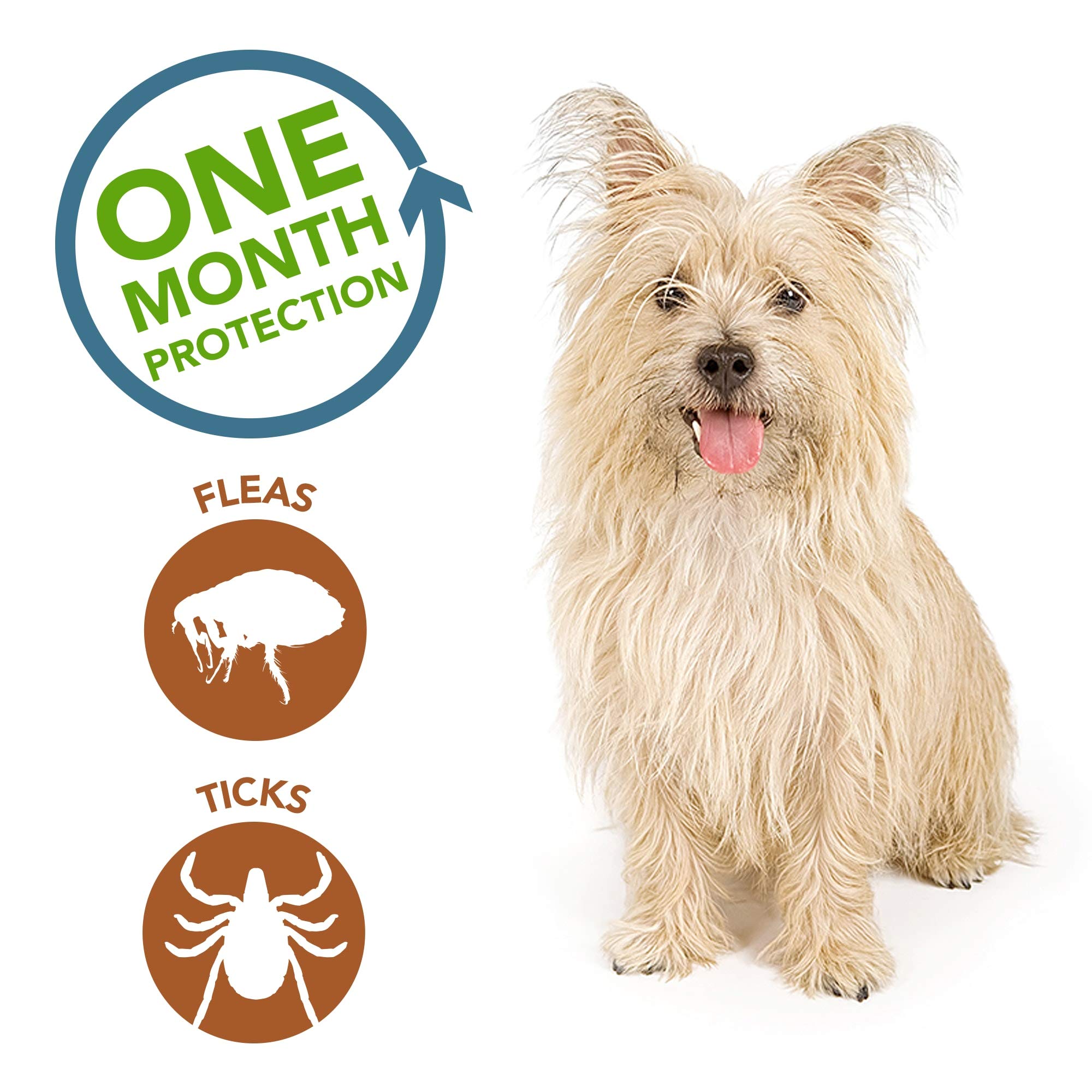 Vet's Best Topical Flea & Tick Treatment for Dogs up to 15lbs, 4 Month Supply