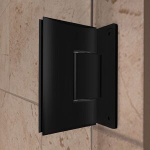 DreamLine Unidoor 24 in. W x 72 in. H Frameless Hinged Shower Door in Satin Black, SHDR-20247210F-09