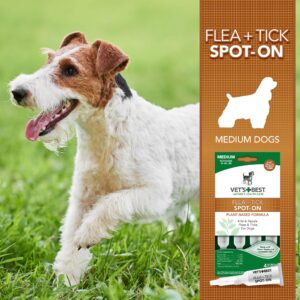 Vet's Best Topical Flea & Tick Treatment for Dogs 16-40lbs, 4 Month Supply