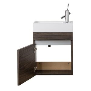 Cutler Kitchen and Bath Sangallo Space Saver Bathroom Vanity, 18 Inches