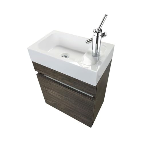 Cutler Kitchen and Bath Sangallo Space Saver Bathroom Vanity, 18 Inches