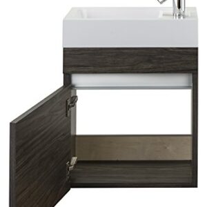 Cutler Kitchen and Bath Sangallo Space Saver Bathroom Vanity, 18 Inches