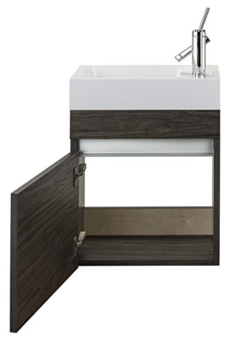 Cutler Kitchen and Bath Sangallo Space Saver Bathroom Vanity, 18 Inches