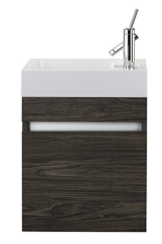 Cutler Kitchen and Bath Sangallo Space Saver Bathroom Vanity, 18 Inches