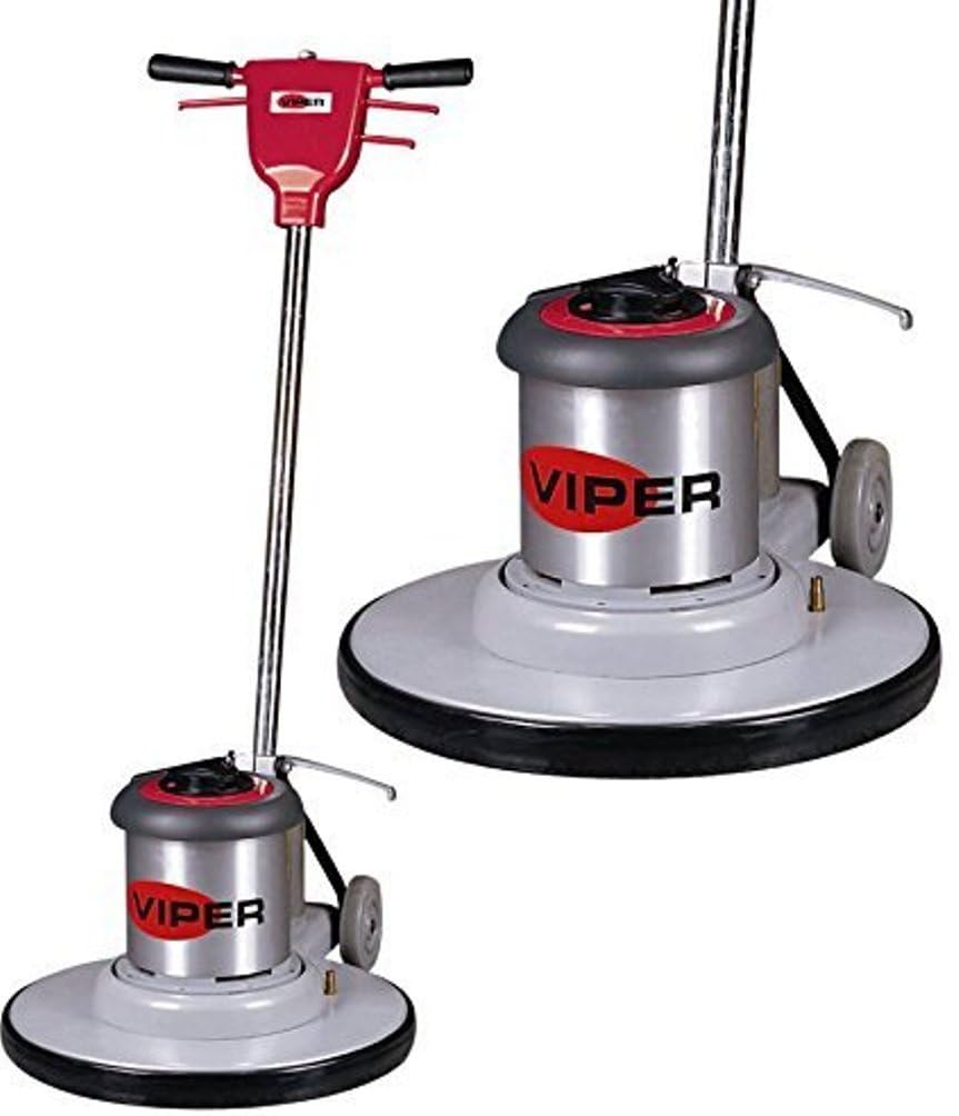 Viper Cleaning Equipment VN1715 Venom Series Low Speed Buffer, 17" Deck Size, 175 RPM, 50' Power Cable, 110V, 1.5 hp, 16" Pad Driver