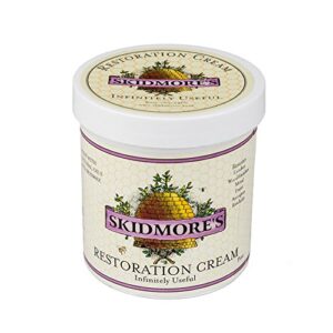 skidmore's restoration cream | leather and wood restorer, softener, and conditioner | all-natural non-toxic formula | kit will restore, repair dry leather and wood products | 16 oz