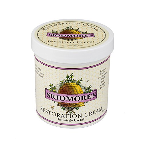 Skidmore's Restoration Cream | Leather and Wood Restorer, Softener, and Conditioner | All-Natural Non-Toxic Formula | Kit Will Restore, Repair Dry Leather and Wood Products | 16 oz