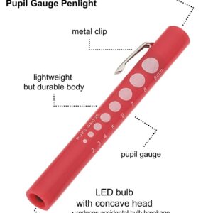 Pink Stethoscope Kit with 7.5" Nurse Scissors and Pupil Gauge Penlight - Ideal Gift for EMT, Nurse, Medical Student, Paramedic and First Responders