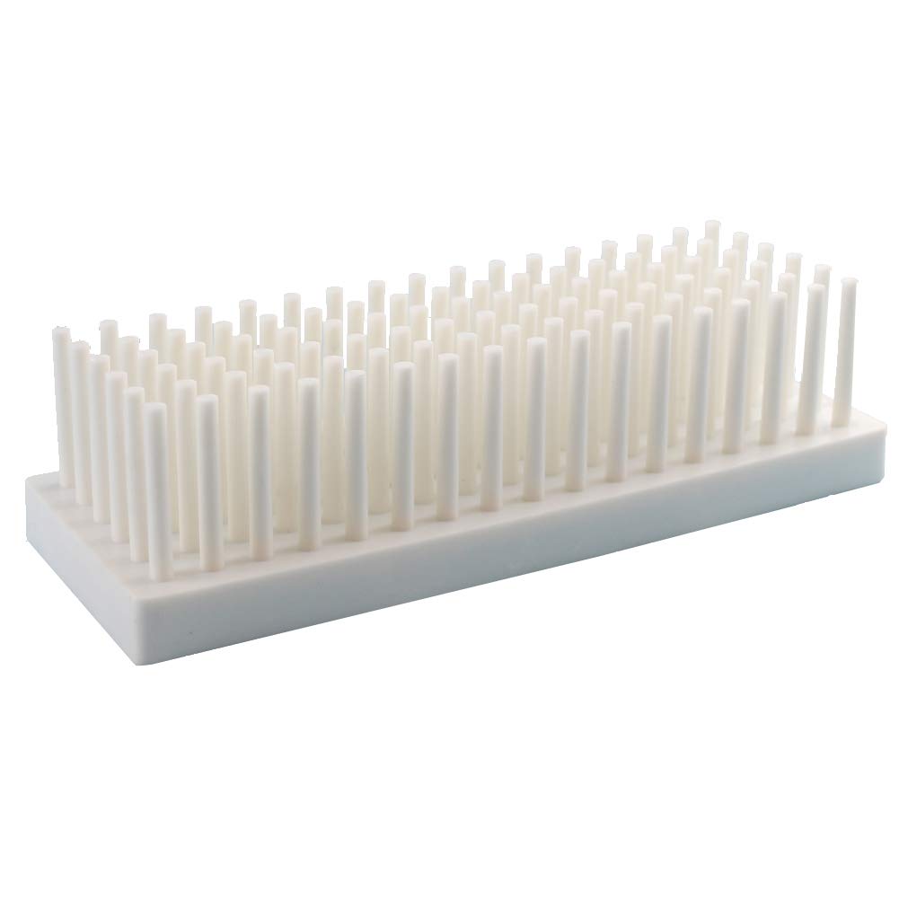 PUL FACTORY Plastic Test Tube Stand for Drying Test Tube 6x17 (White, 102-Well)