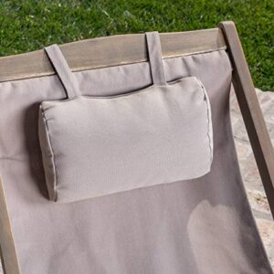 Christopher Knight Home Nikki Outdoor Wood and Canvas Sling Chairs, 2-Pcs Set, Grey