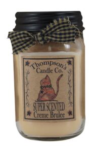 thompson's candle co creme brulee mason jar candles