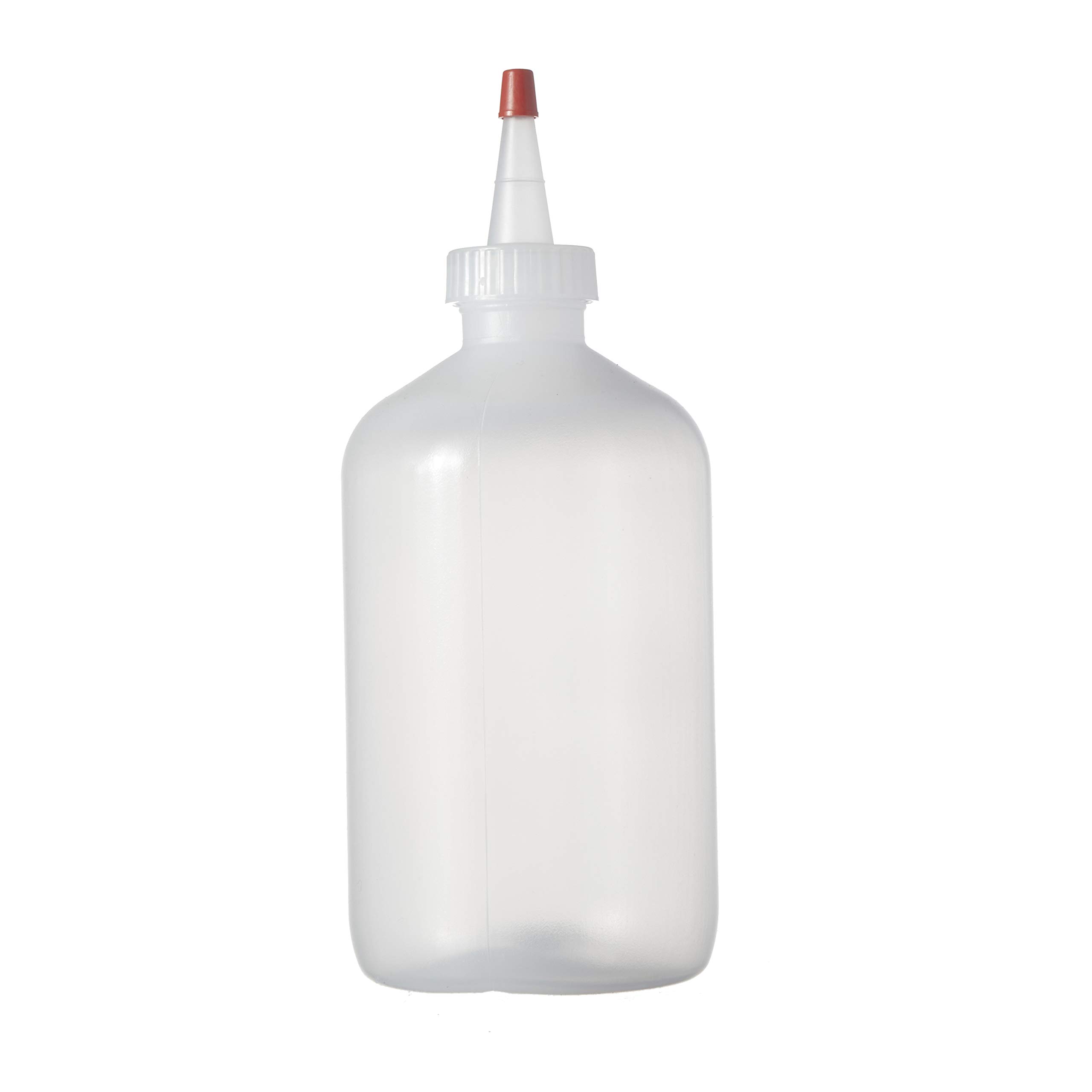 Consolidated Plastics Boston Round Bottles with Yorker Dispensing Cap, LDPE, 16 oz, 12 Piece