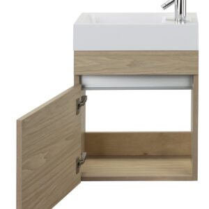 Cutler Kitchen and Bath Sangallo Space Saver Bathroom Vanity, 18 Inches