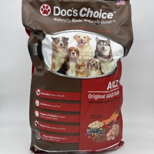 Doc's Choice Premium Adult Chicken Dry Dog Food - Great for Adults and Seniors, Veterinarian Developed, No Fillers/Artificial Ingredients, Made in The USA