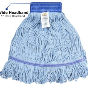 Bristles 3041 Commercial Mop Head Replacement, Looped End, Medium, Cotton