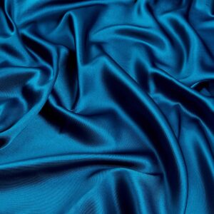 Silky Satin Charmeuse Solid Peacock, Fabric by the Yard