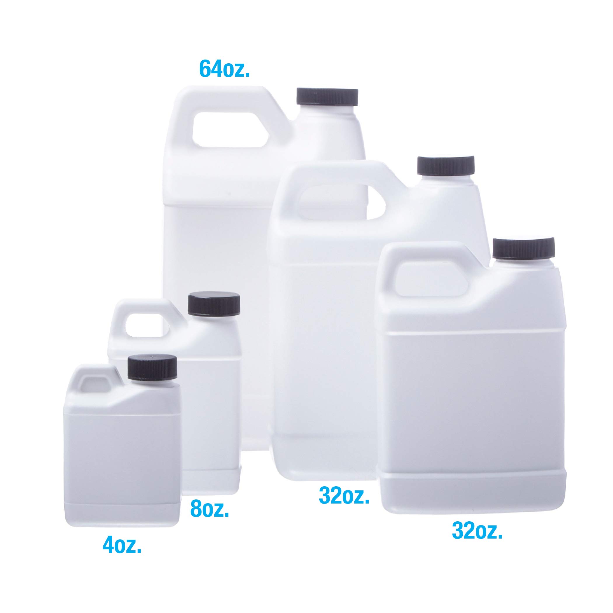 Consolidated Plastics Rectangular F-Style Bottle with Cap, HDPE, White, 16oz, 12 Piece