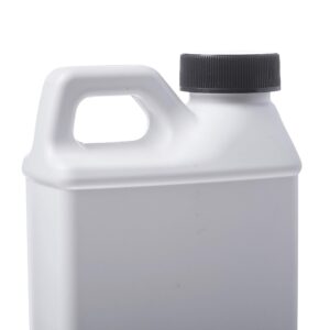 Consolidated Plastics Rectangular F-Style Bottle with Cap, HDPE, White, 8oz., 12 Piece