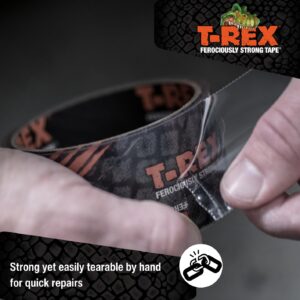 T-REX Ferociously Strong Repair Tape, Sticks to Wet Surfaces, All Weather and UV Resistant, 1.88" x 9 Yards, Clear, 1-Roll (241535)