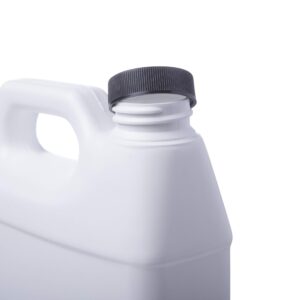 Consolidated Plastics Rectangular F-Style Bottle with Cap, HDPE, White, 32oz, 12 Piece