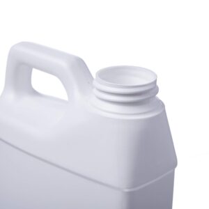 Consolidated Plastics Rectangular F-Style Bottle with Cap, HDPE, White, 16oz, 12 Piece