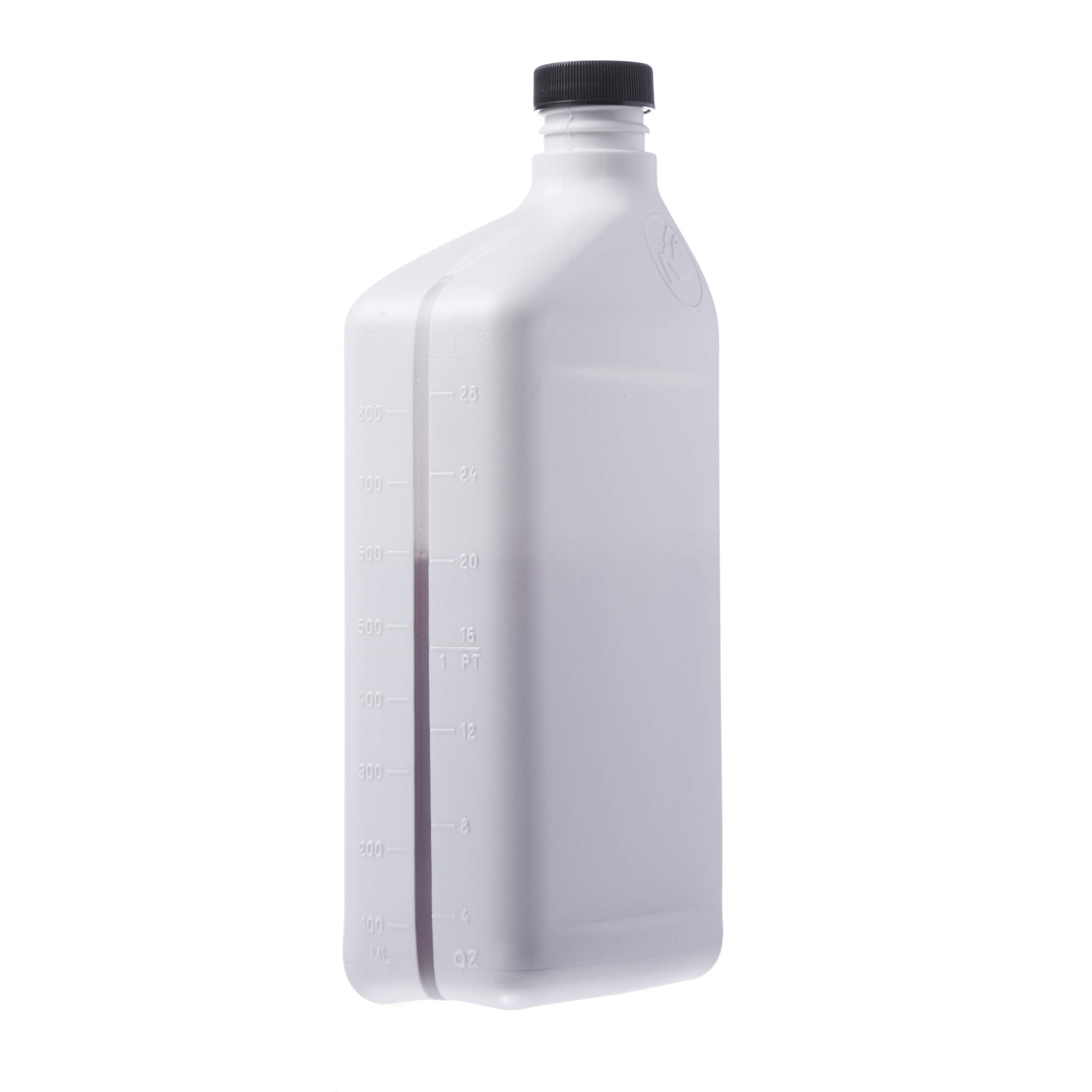 Consolidated Plastics 40622 Rectangular Oil Bottle HDPE, 32 oz., White, 12 Piece