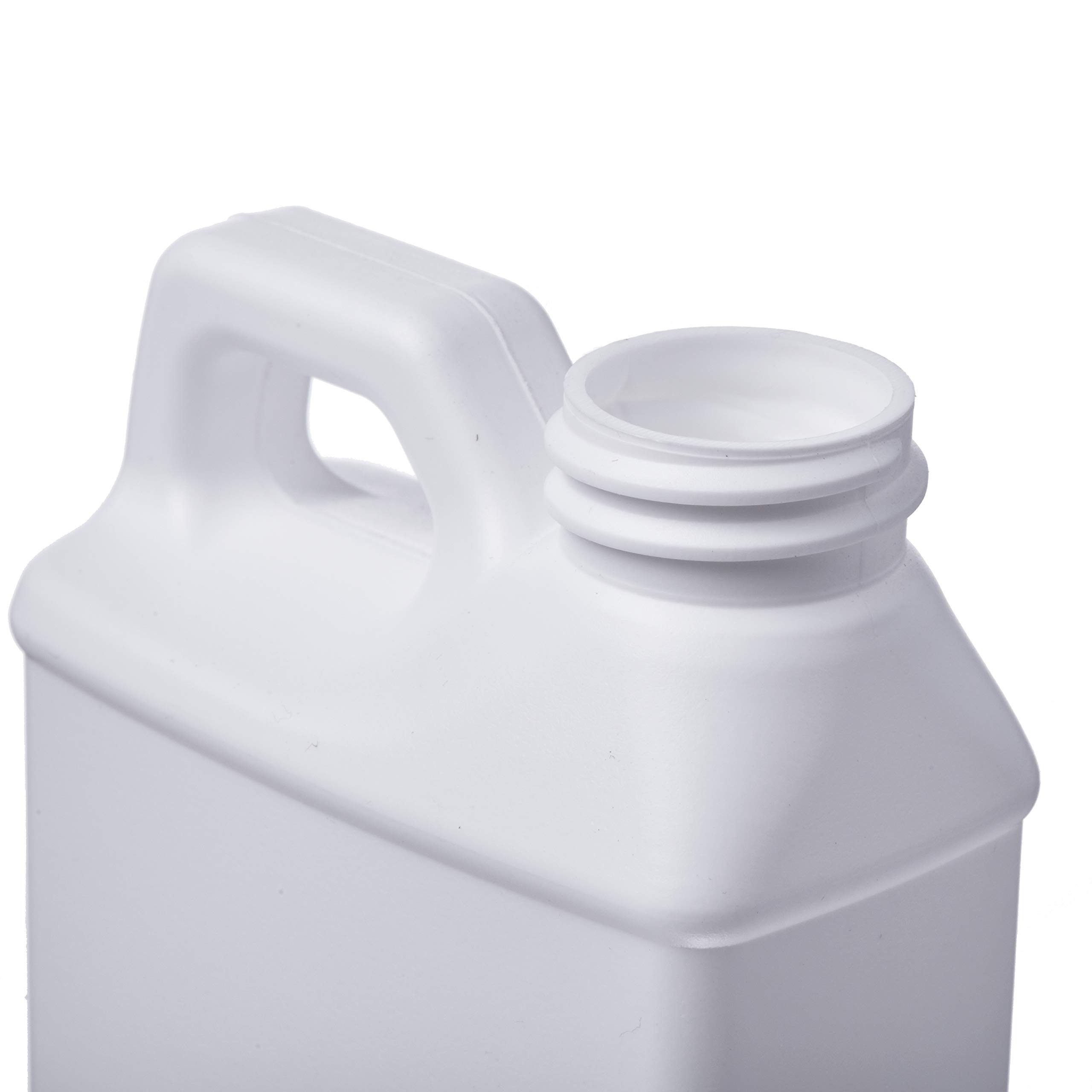 Consolidated Plastics Rectangular F-Style Bottle with Cap, HDPE, White, 8oz., 12 Piece