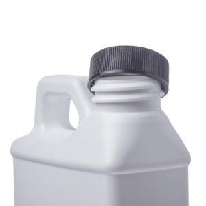 Consolidated Plastics Rectangular F-Style Bottle with Cap, HDPE, White, 8oz., 12 Piece