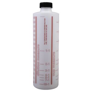 Consolidated Plastics Cylinder Measure Bottle with Cap, HDPE, Natural, 16oz, 12 Piece