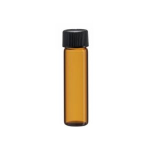 2 dram amber glass vial - screw cap - pack of 12